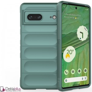 Magic Shield guminis dėklas su kameros apsauga - žalias (Google Pixel 7)
